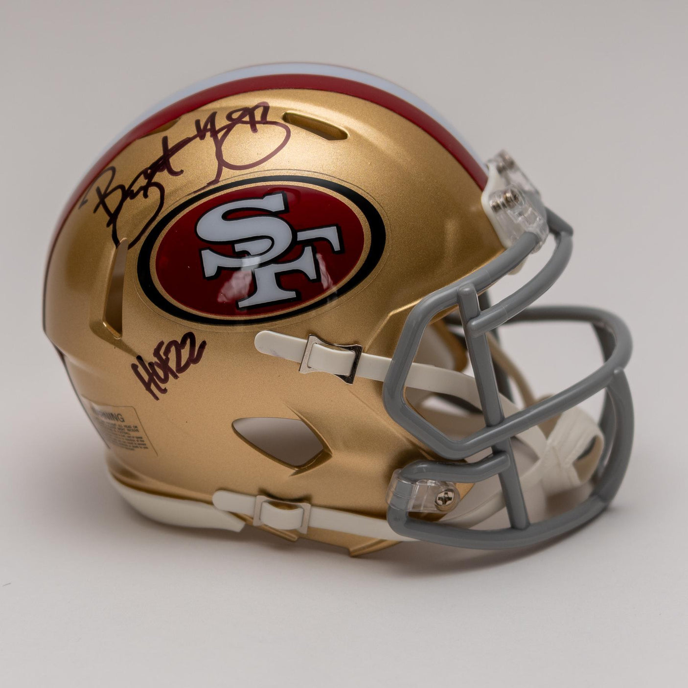 Bryant Young Autographed 49ers Mini Helmet With HOF Inscription