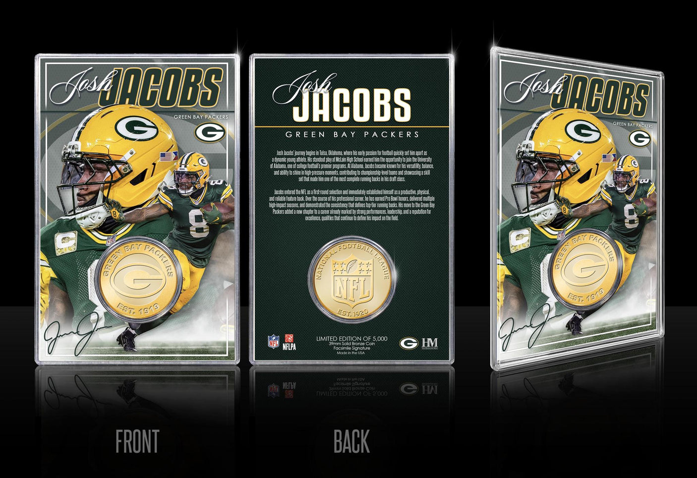 Packers Josh Jacobs Bronze Coin Card