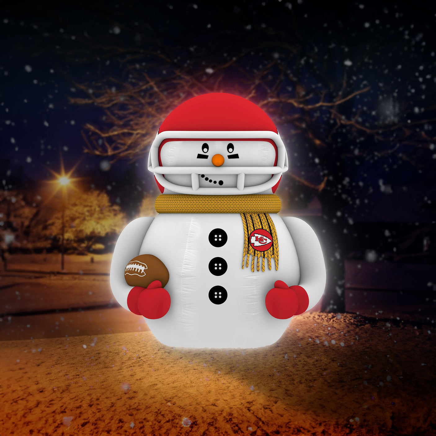 Chiefs Team Pride Inflatable Snowman Player