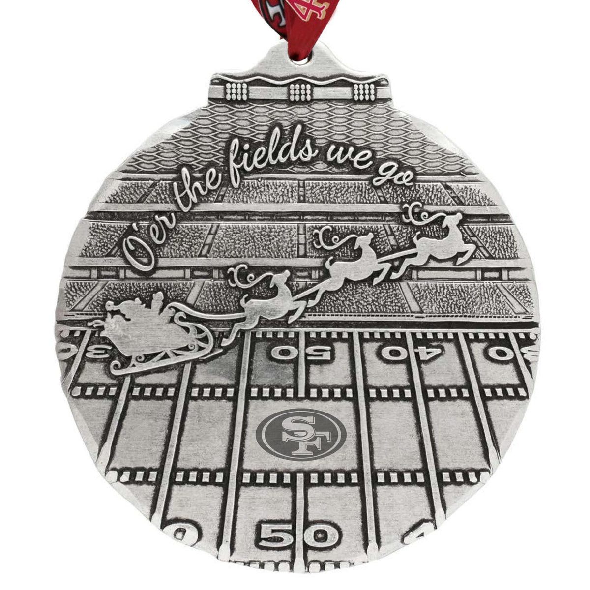 49ers O'er The Fields We Go Ornament