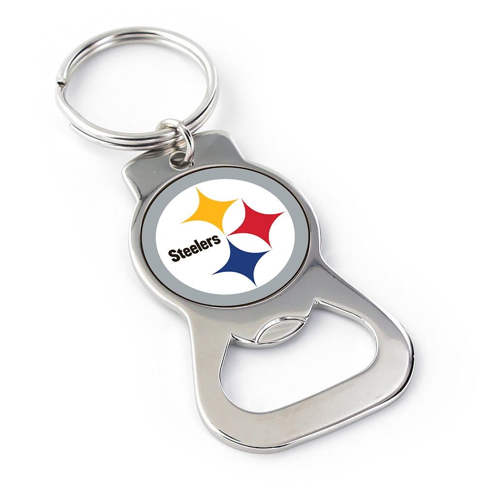 Steelers Silver Bottle Opener Keychain