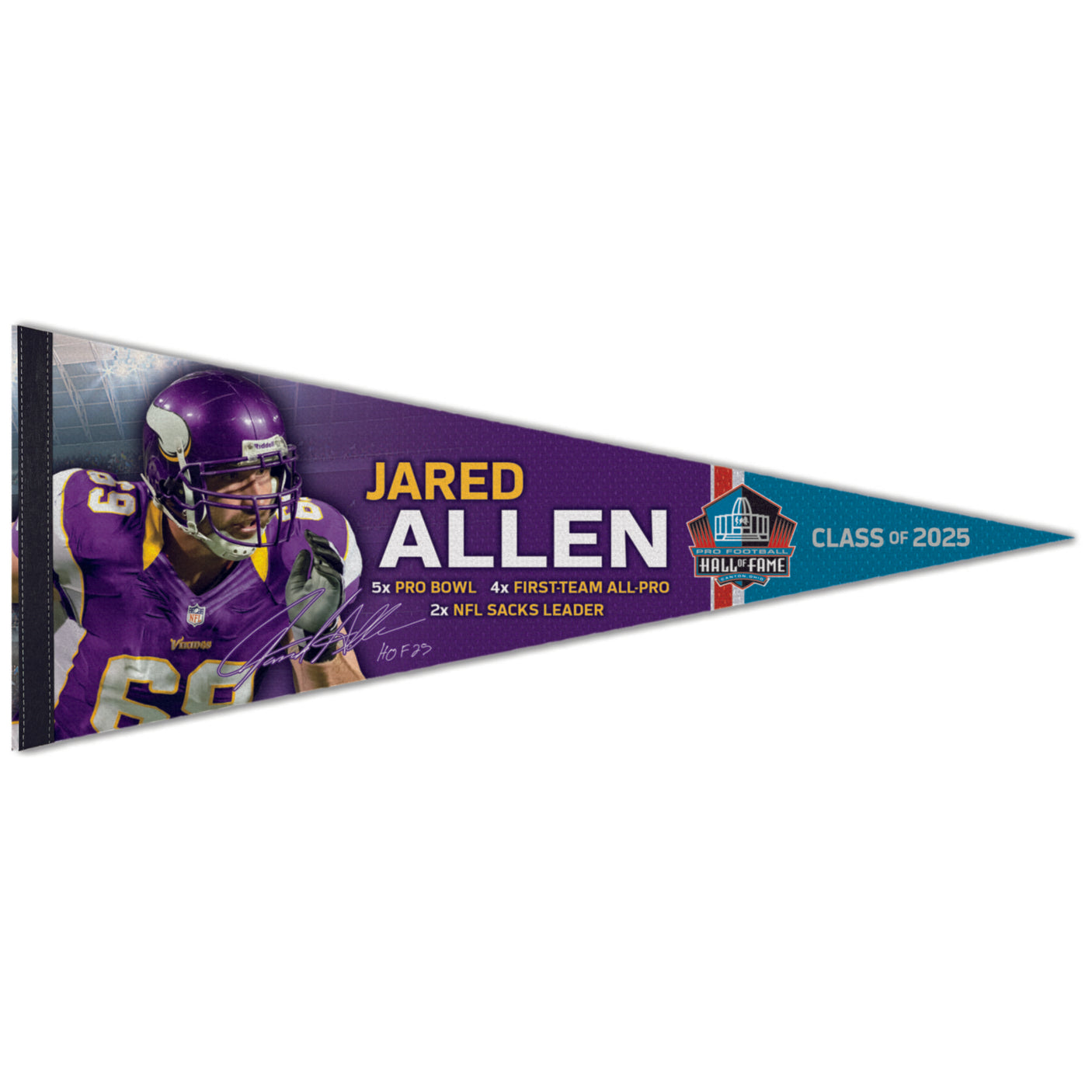 Jared Allen Vikings Class of 2025 Premium Pennant