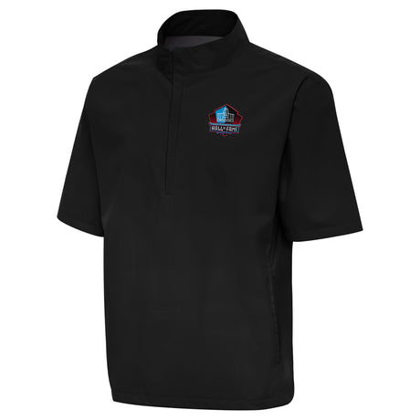 Hall of Fame 2025 Antigua Men's Brisk Short Sleeve 1/4 Zip Pullover- Black