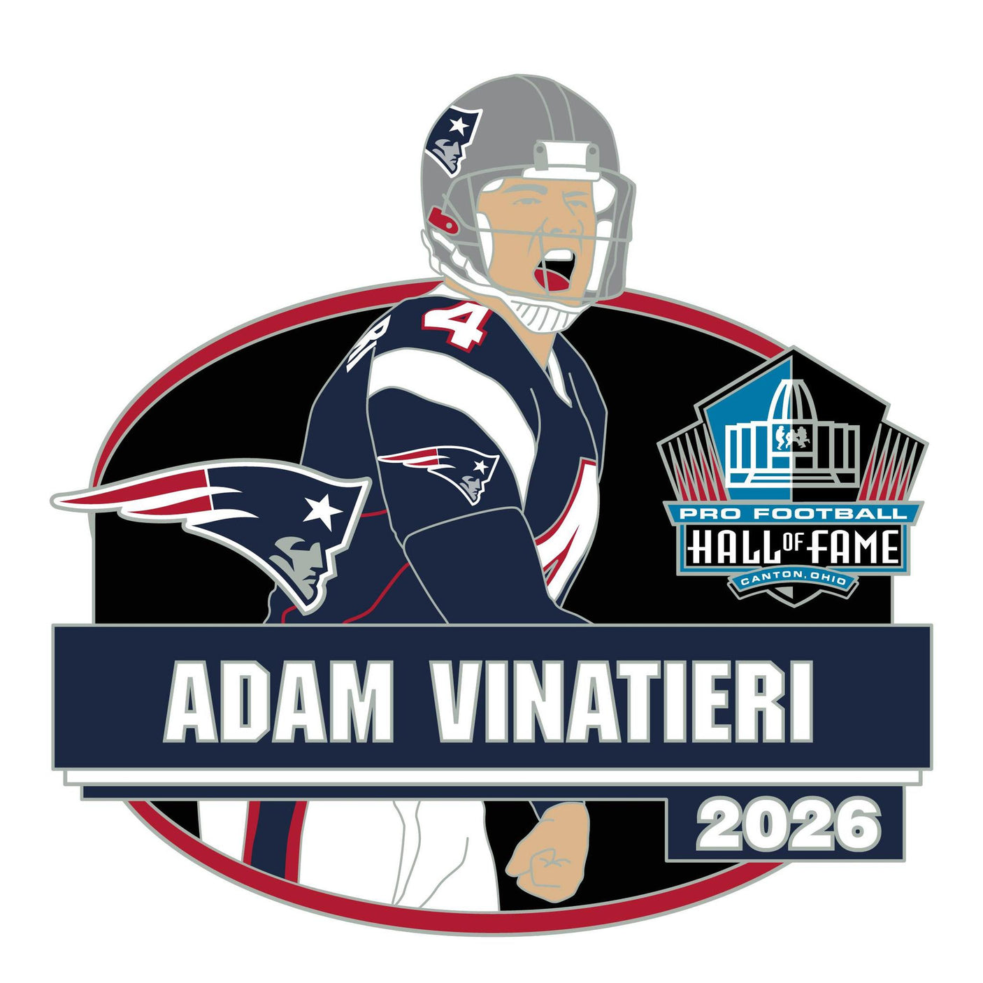 Adam Vinatieri Patriots Class of 2026 Action Pin