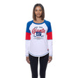 Giants 2025 New Era Women's White Long Sleeve T-Shirt