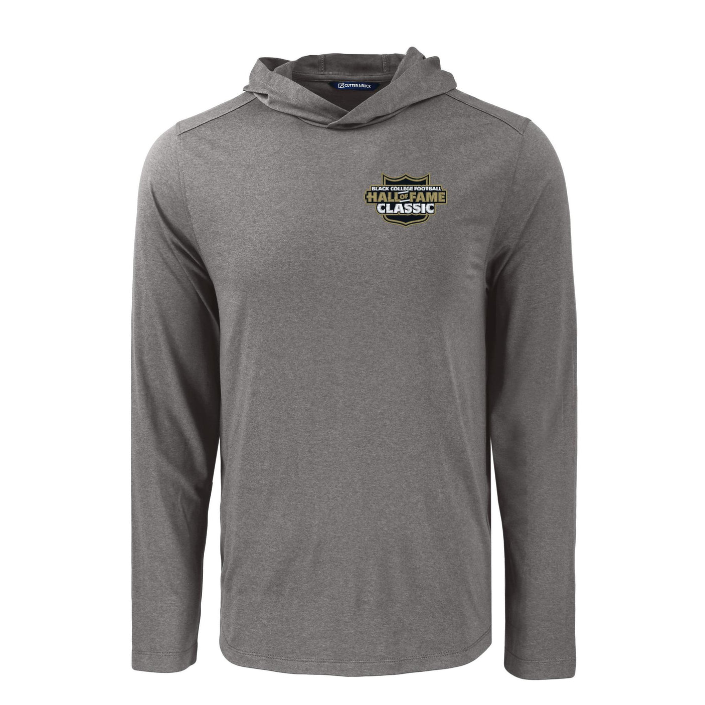 Black College Football Hall of Fame Cutter & Buck Men's Coastline Recycled Double Peached Hooded Pullover
