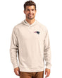 Patriots Cutter & Buck Men's Adapt Eco Heather Hooded Pullover