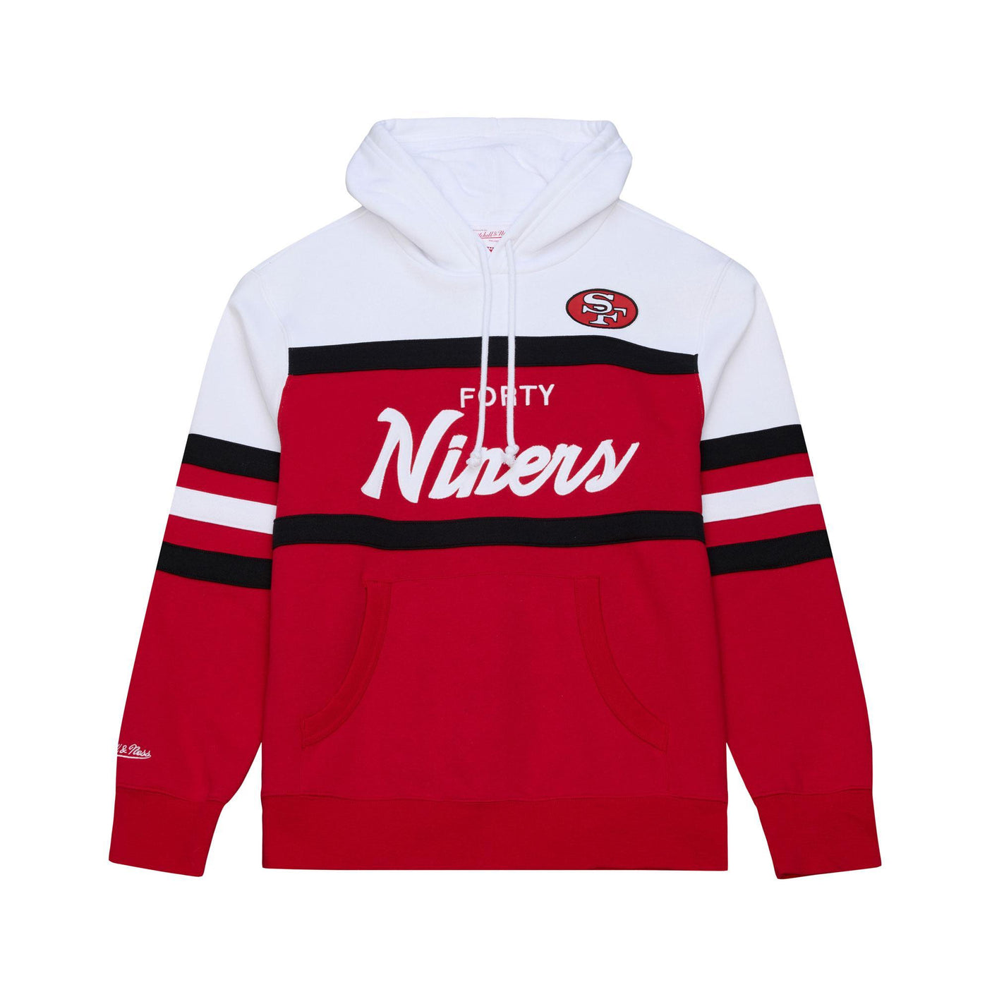 49ers 2026 Mitchell & Ness Men's NFL Head Coach Hoodie (10301145186580)
