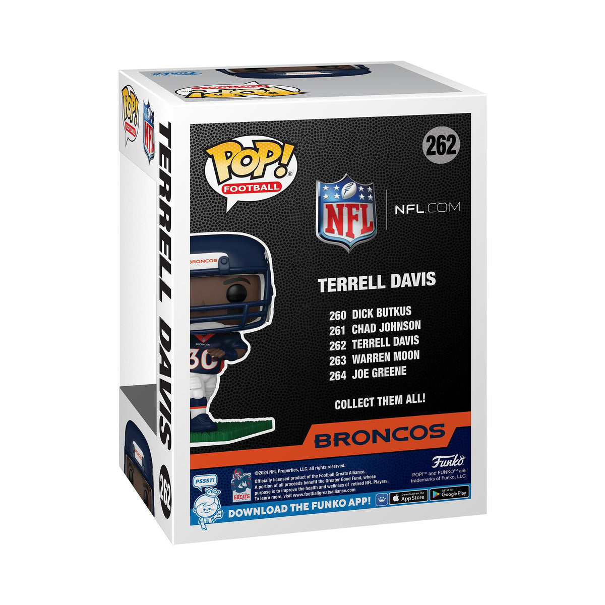 Broncos Terrell Davis Funko Pop! 262 Pro Football Hall of Fame