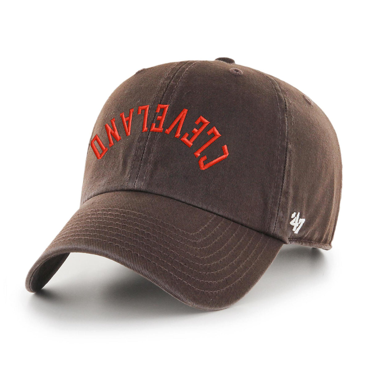 Browns 2024 '47 Brand Flip Script Clean Up Hat Pro Football Hall of Fame