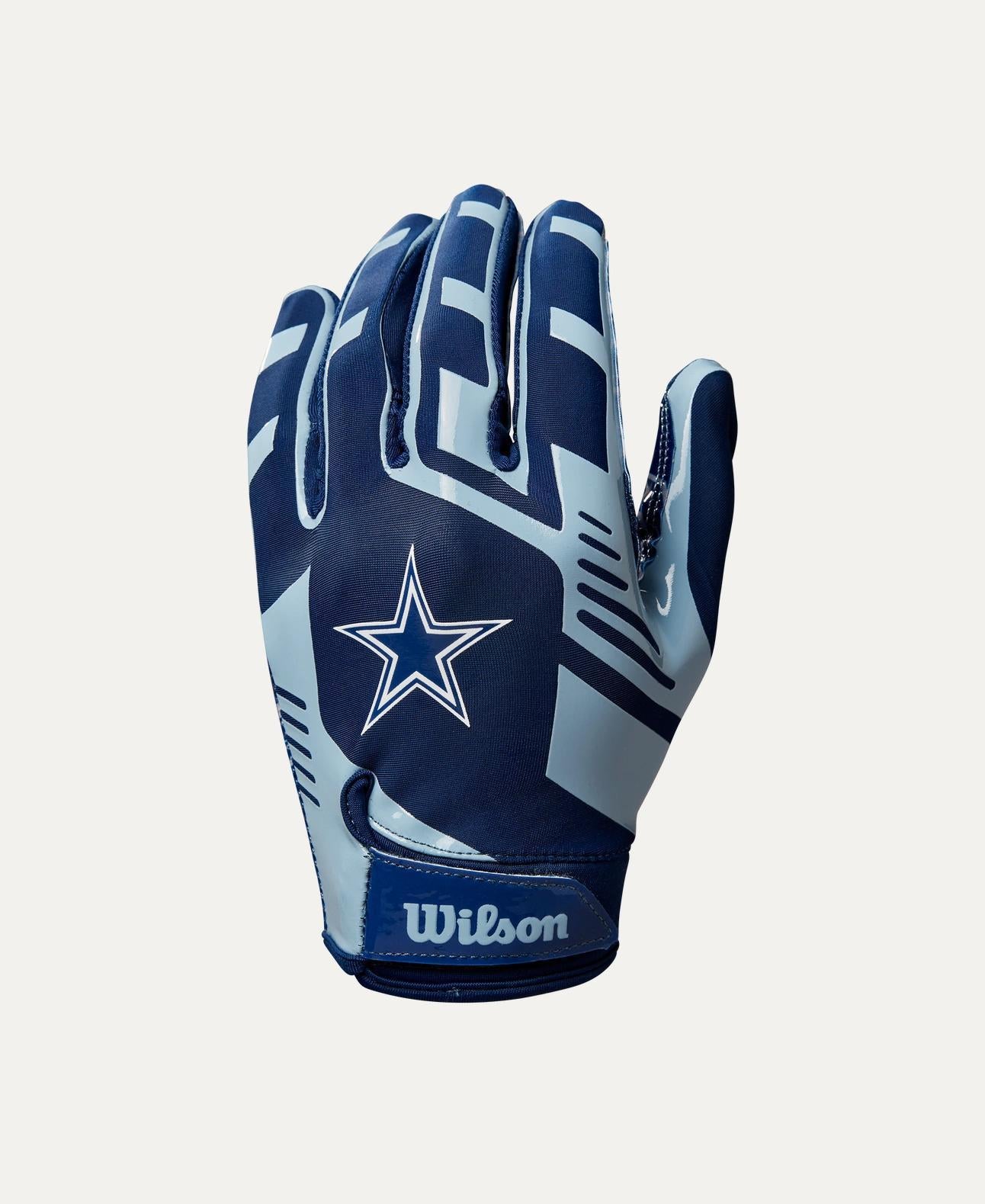 Cowboys 2025 Wilson Youth NFL Stretch Fit Receivers Gloves