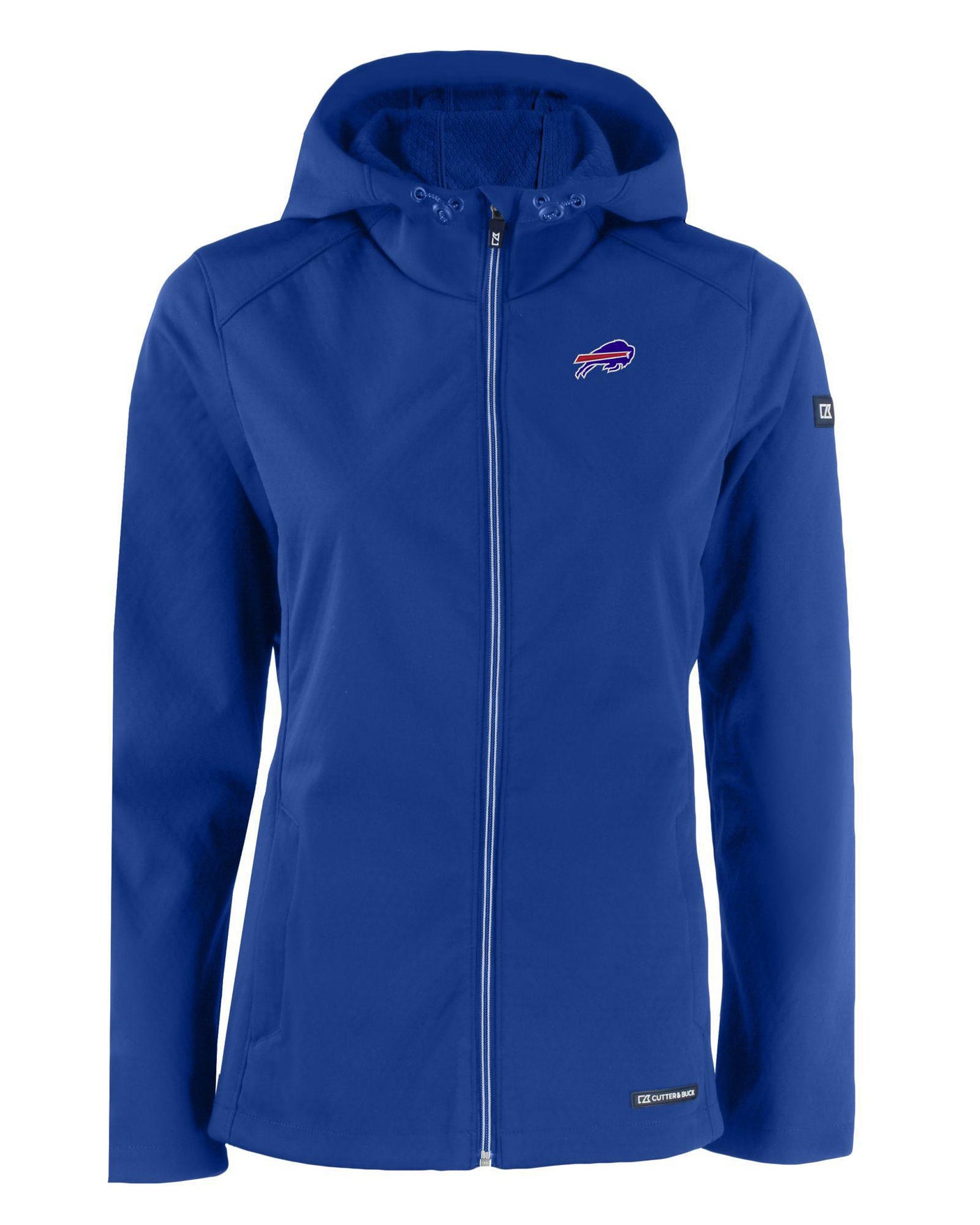 Bills Cutter and Buck Women's Blue Evoke Eco Softshell Full Zip Jacket