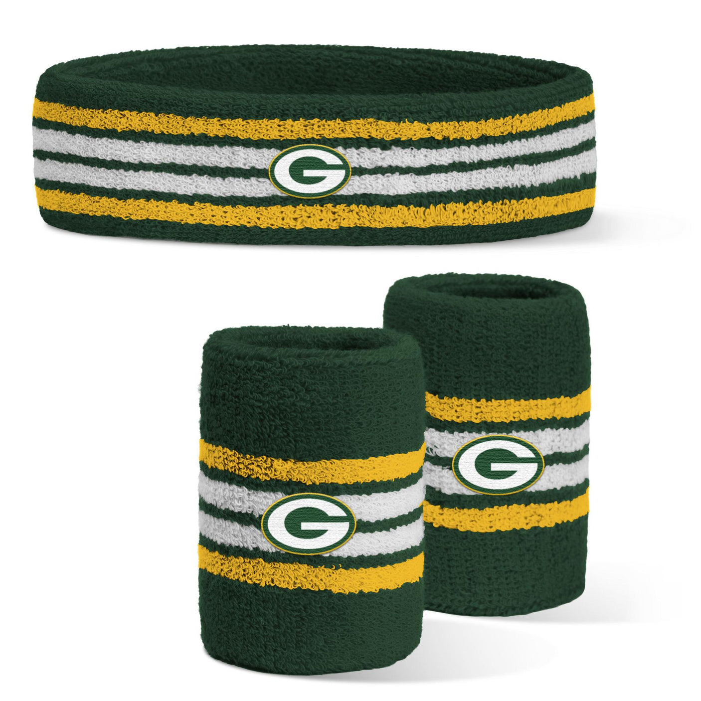 Packers 2025 Headband and Wristband 3-Piece Combo