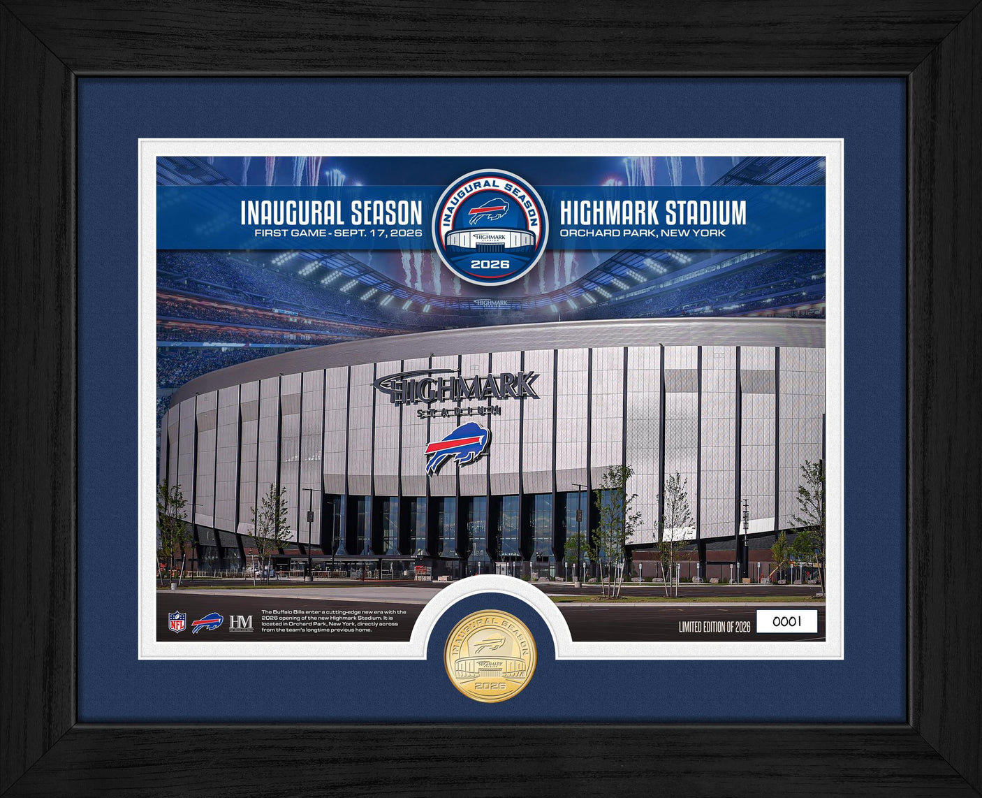 Bills Highmark Stadium Inaugural Season Bronze Coin Photo Mint