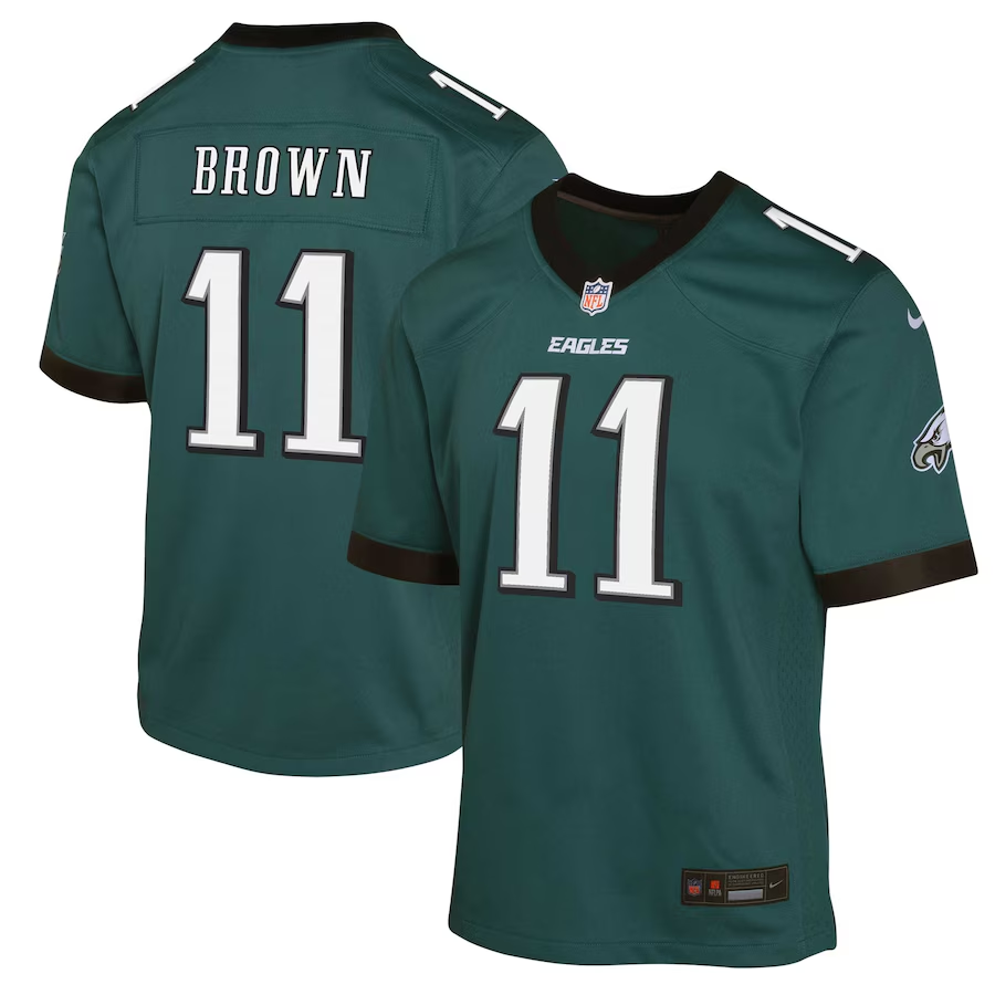 Eagles AJ Brown Youth Nike Game Jersey