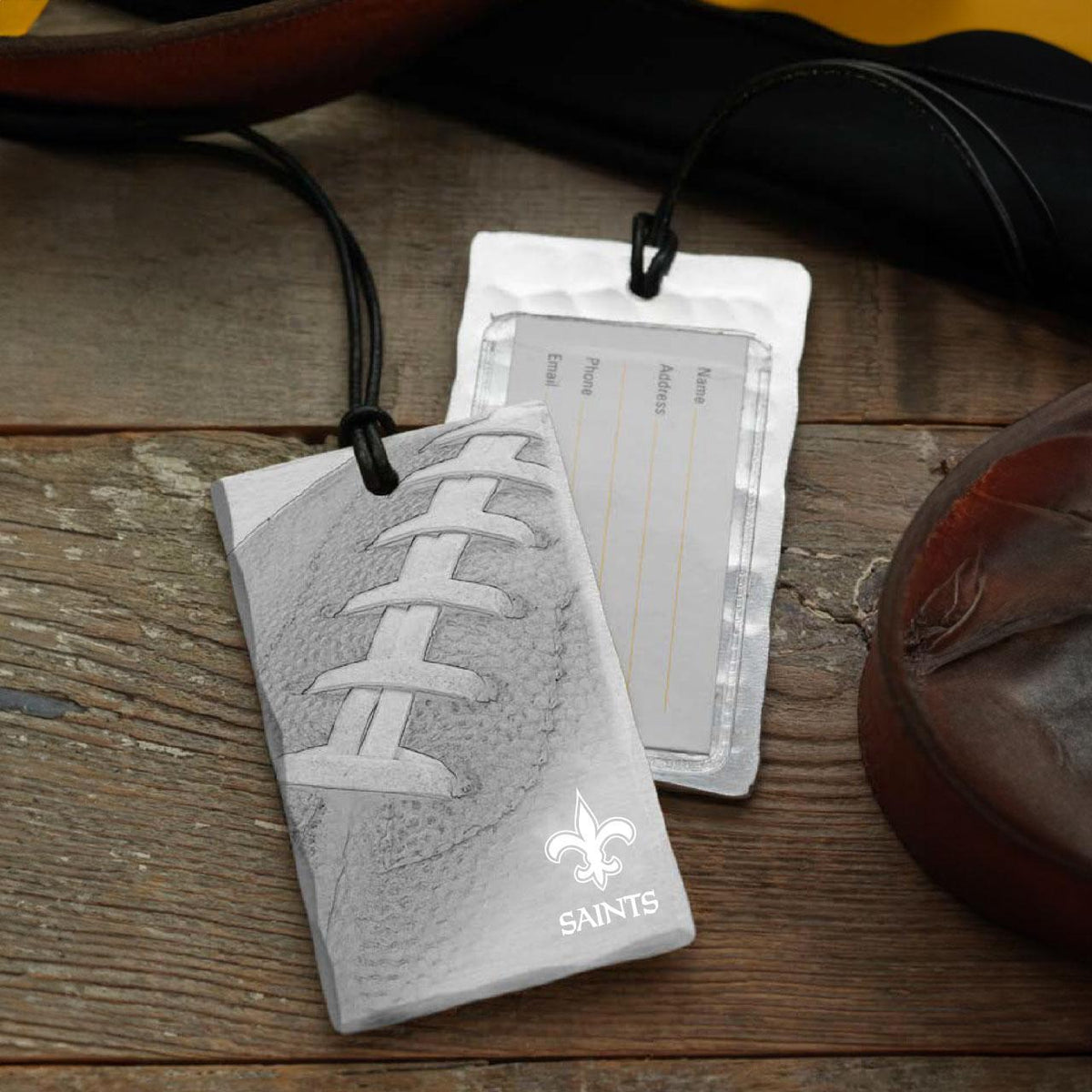 Saints Football Bag Tag