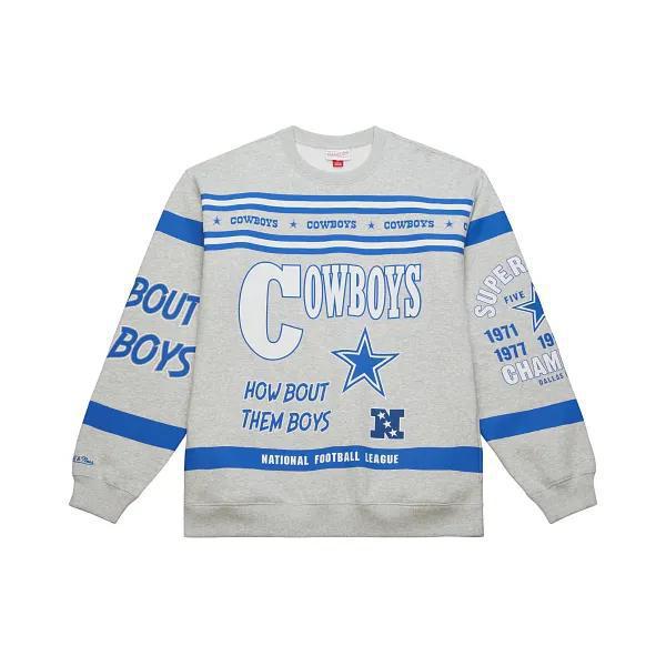 Cowboys 2025 Mitchell & Ness Men's Vintage Fleece Crewneck
