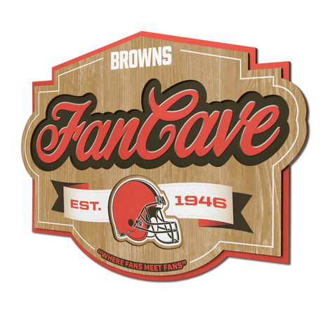 Browns 3D Fan Cave Wall Sign