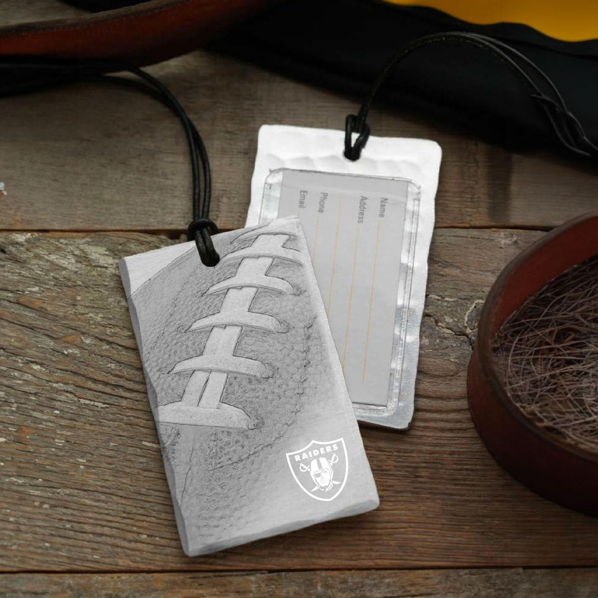 Raiders Football Bag Tag