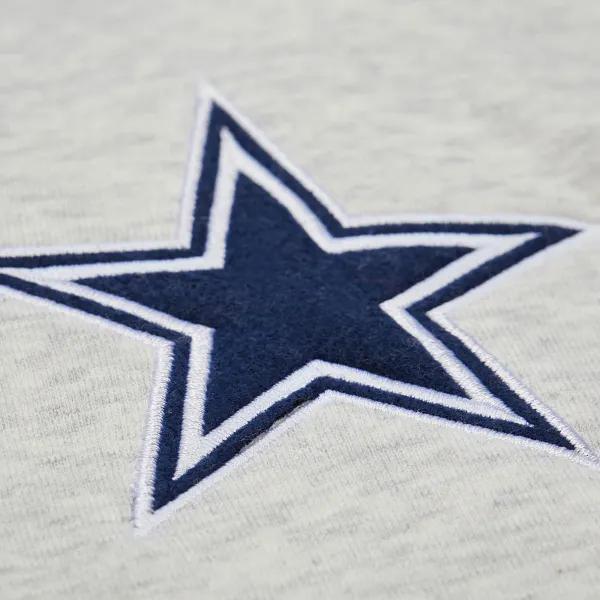Cowboys 2025 Mitchell & Ness Men's NFL Off Season Fleece Hoodie Vintage Logo Sweatshirt