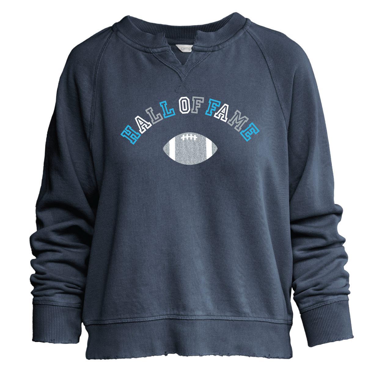 Hall of Fame 2025 Camp David Women's Sequence Football Crewneck