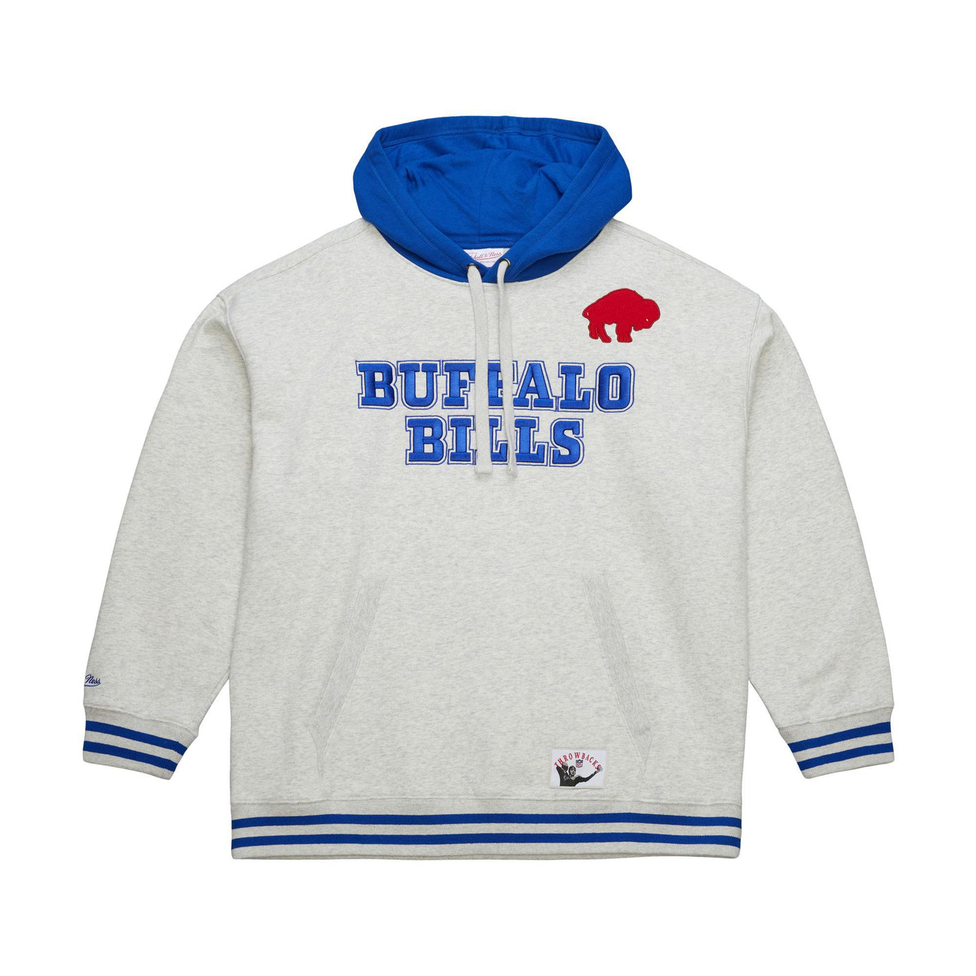 Bills 2025 Mitchell & Ness Men's NFL Off Season Fleece Hoodie Vintage Logo Sweatshirt