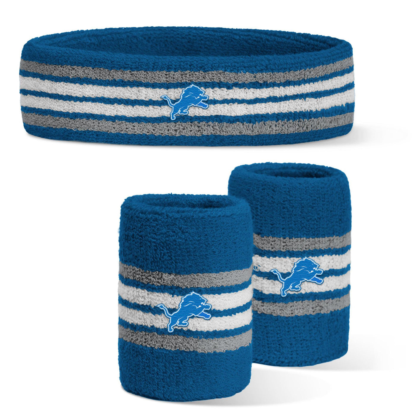 Lions 2025 Headband and Wristband 3-Piece Combo