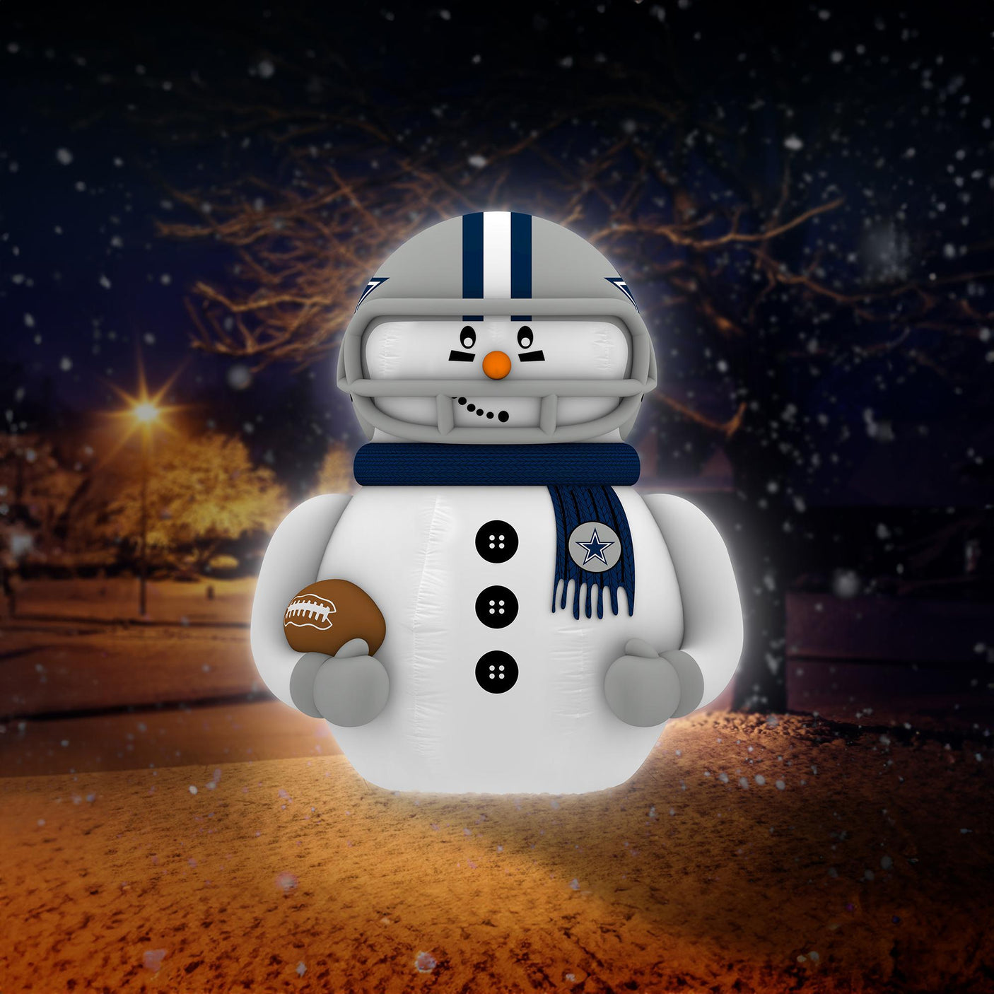 Cowboys Team Pride Inflatable Snowman Player