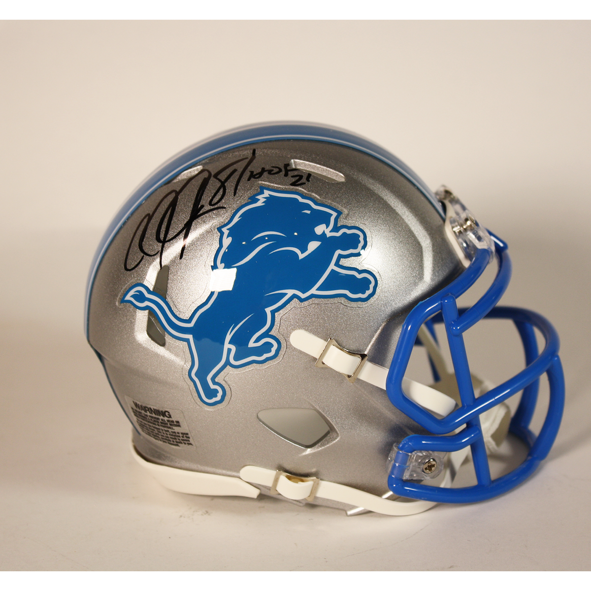 detroit lions mini football helmets Calvin Johnson Autographed Helmet – Pro Hall of Fame newsite Apollo-Ridge Vikings Head to The helmet features a Select Your Size:19