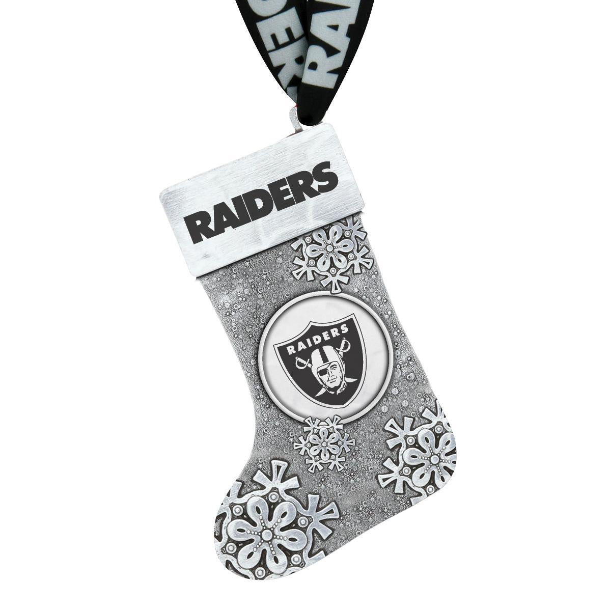 Raiders Snowflake Stocking Ornament