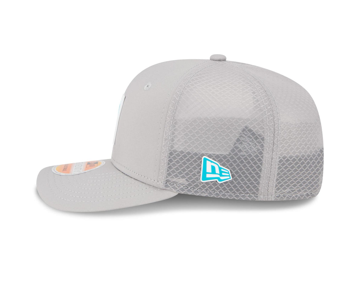Dolphins 2025 New Era Men's 9SEVENTY Trucker Sideline Hat Pro Football Hall of Fame