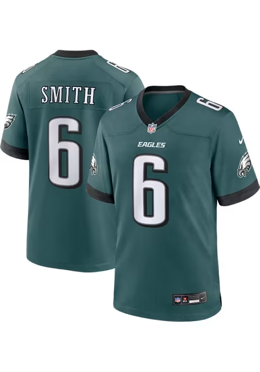 Eagles Devonta Smith Nike Men's Green Game Jersey