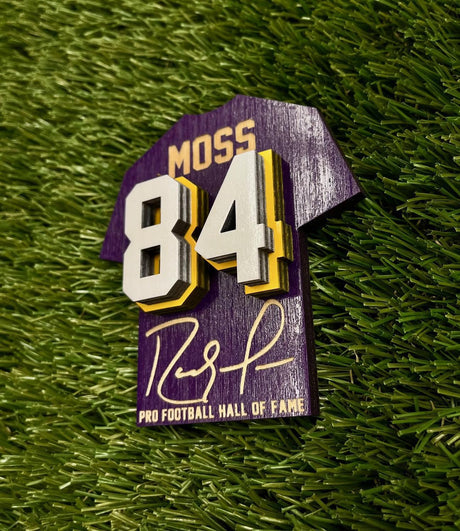 Randy Moss Wood Jersey Jumbo Magnet