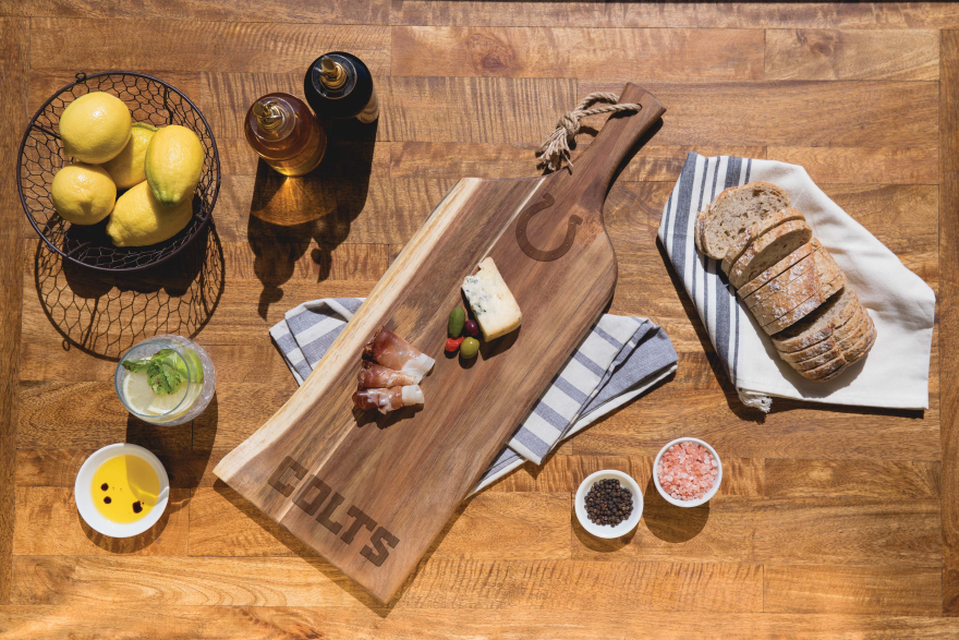 Colts Artisan 24" Acacia Charcuterie Board by Picnic Time Pro Football Hall of Fame