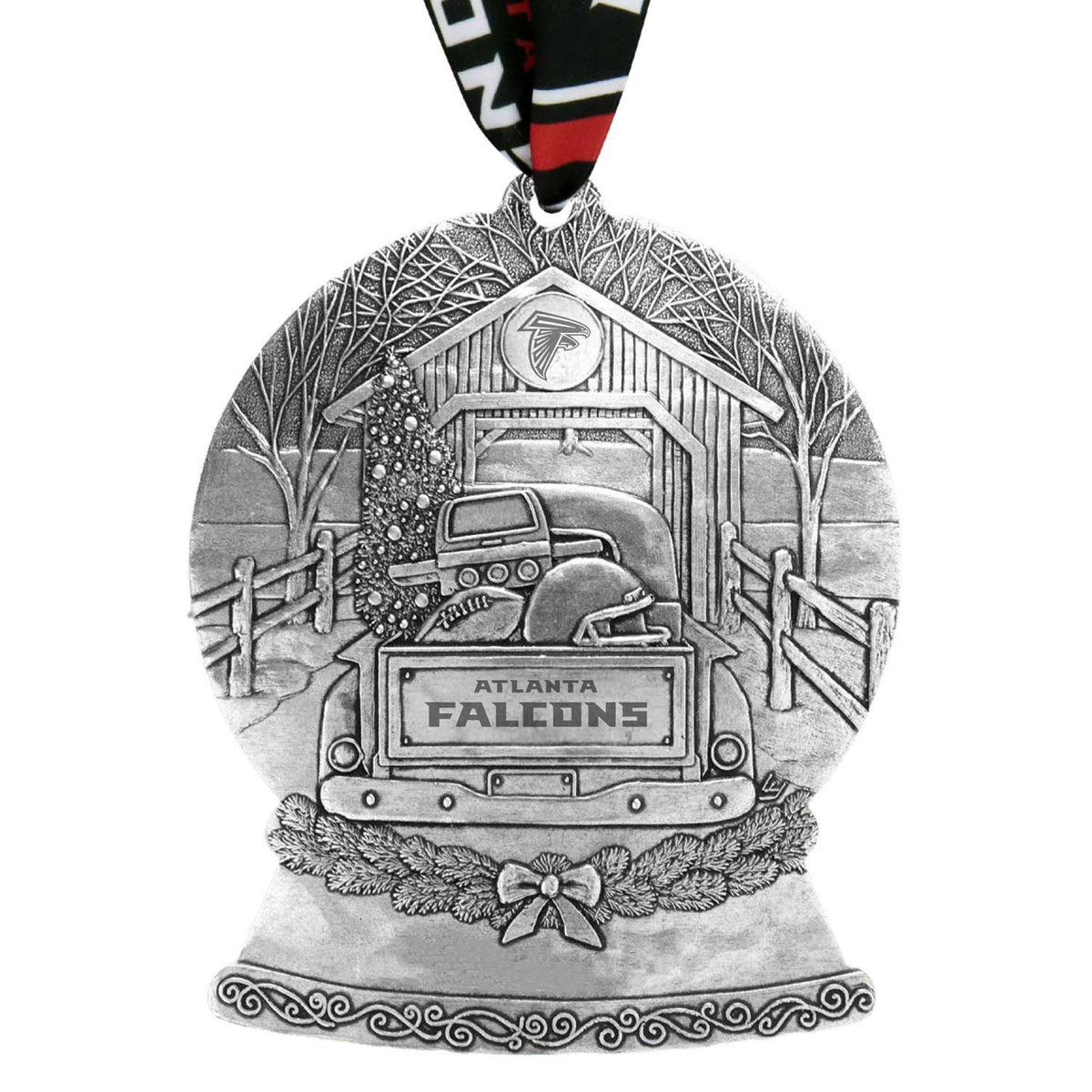 Falcons Tailgate Truck Snow Globe Ornament