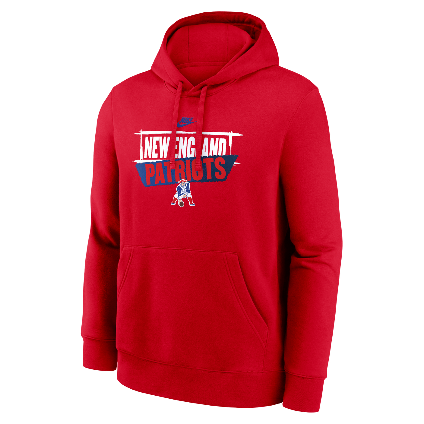 Patriots 2026 Nike Men's Club Fleece Team Wordmark Pullover Hoodie
