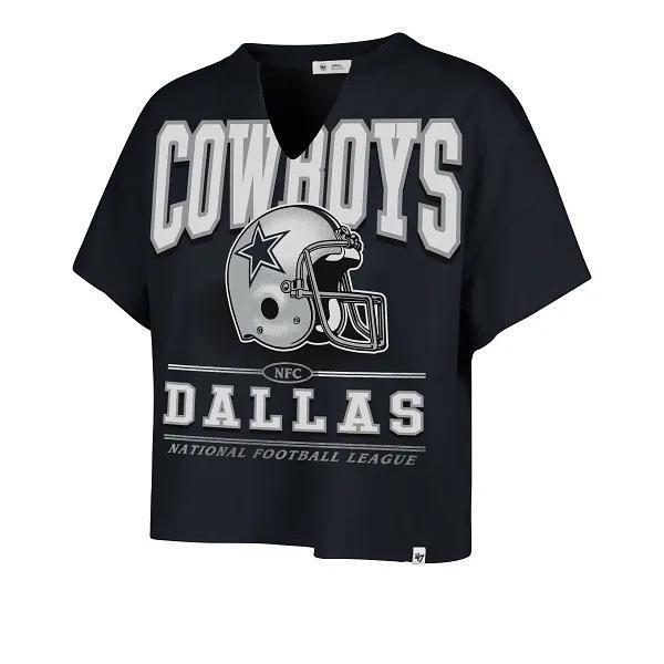 Cowboys 2025 '47 Brand Women's Elation Oversized Notch T-Shirt
