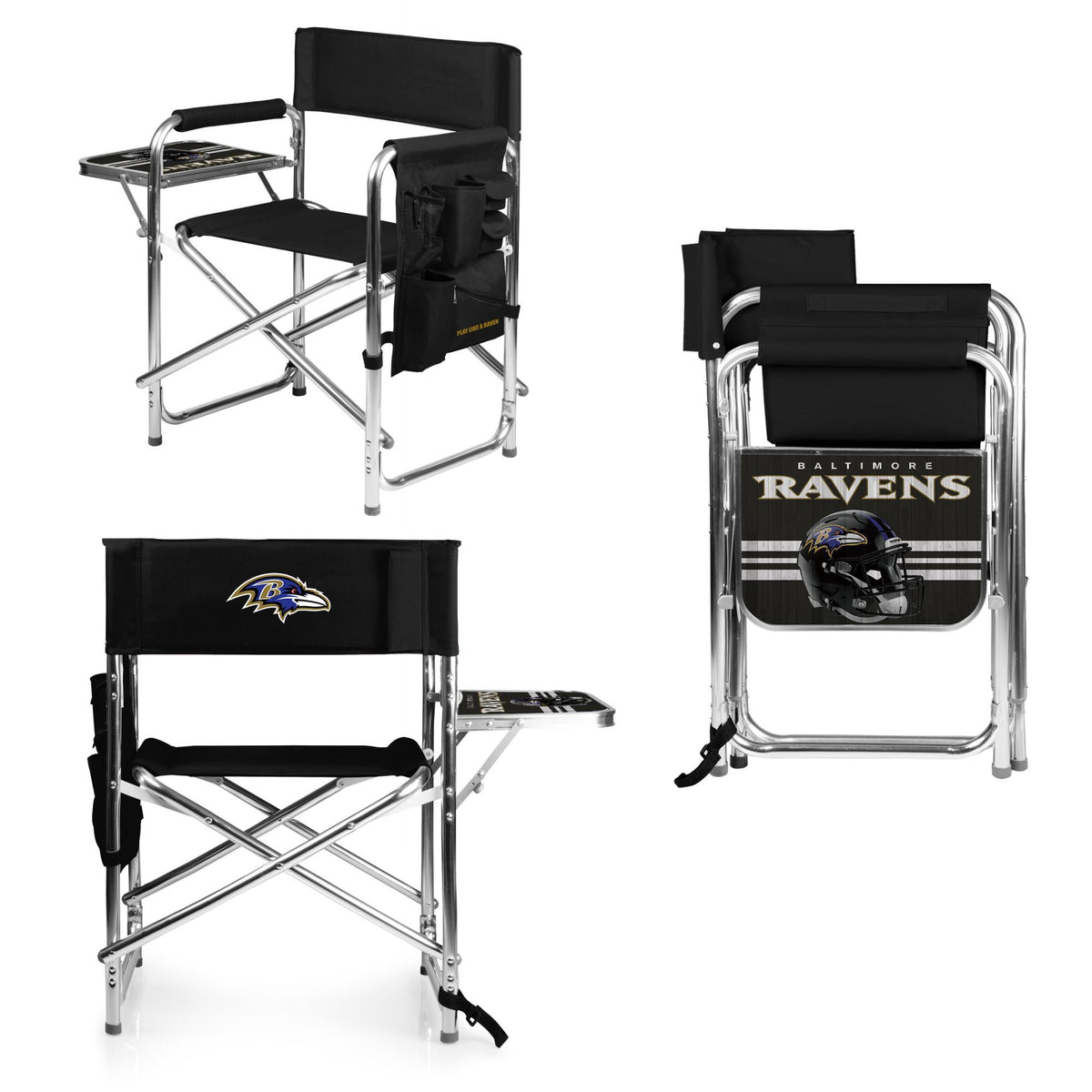 Ravens Black Sports Chair Pro Football Hall of Fame