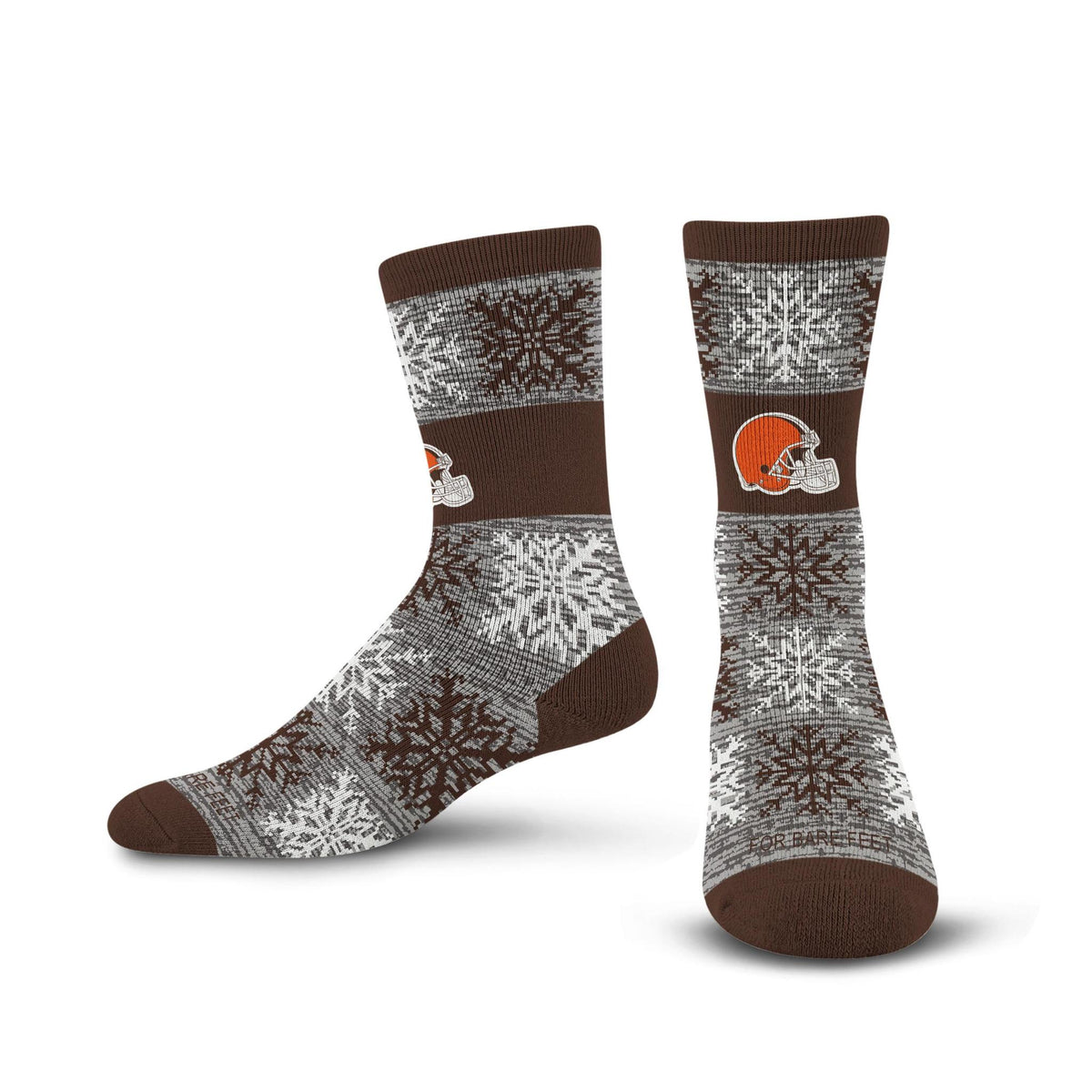 Browns 2026 Big Snowflakes Sock Pro Football Hall of Fame
