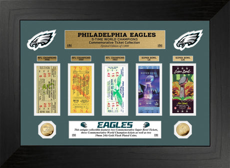 Eagles 5-Time World Champions Deluxe Ticket Photo Mint