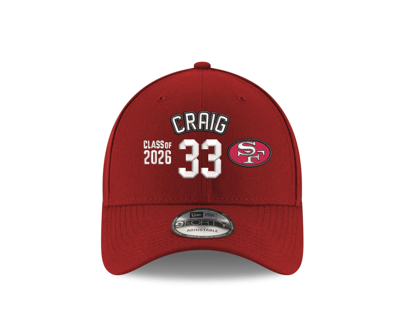Roger Craig 49ers Class of 2026 New Era 9FORTY Name and Number Hat