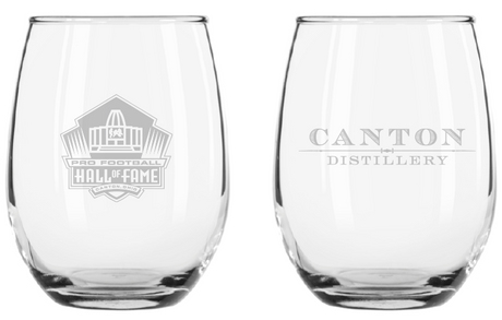 Hall of Fame Canton Distillery Stemless Wine Glass