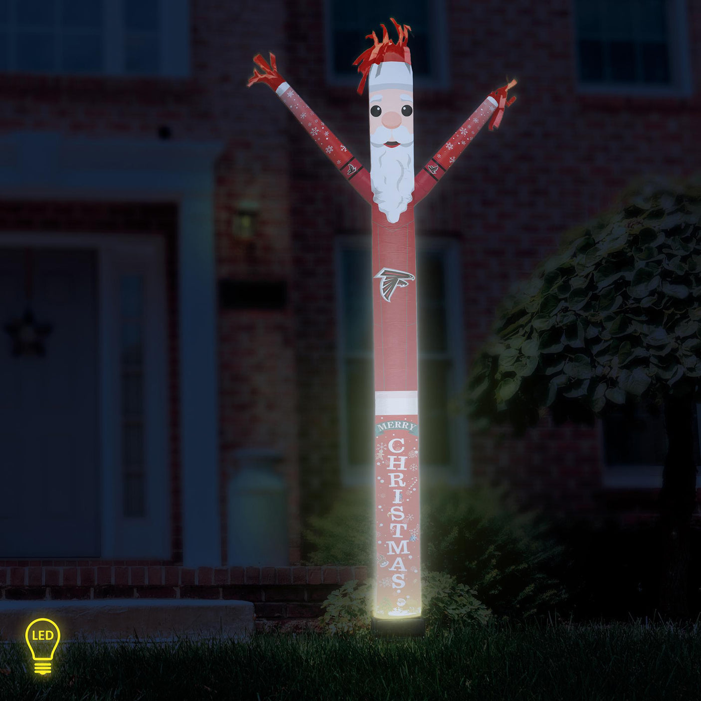 Falcons Team Pride Inflatable Crazy Christmas Santa Sports Fan