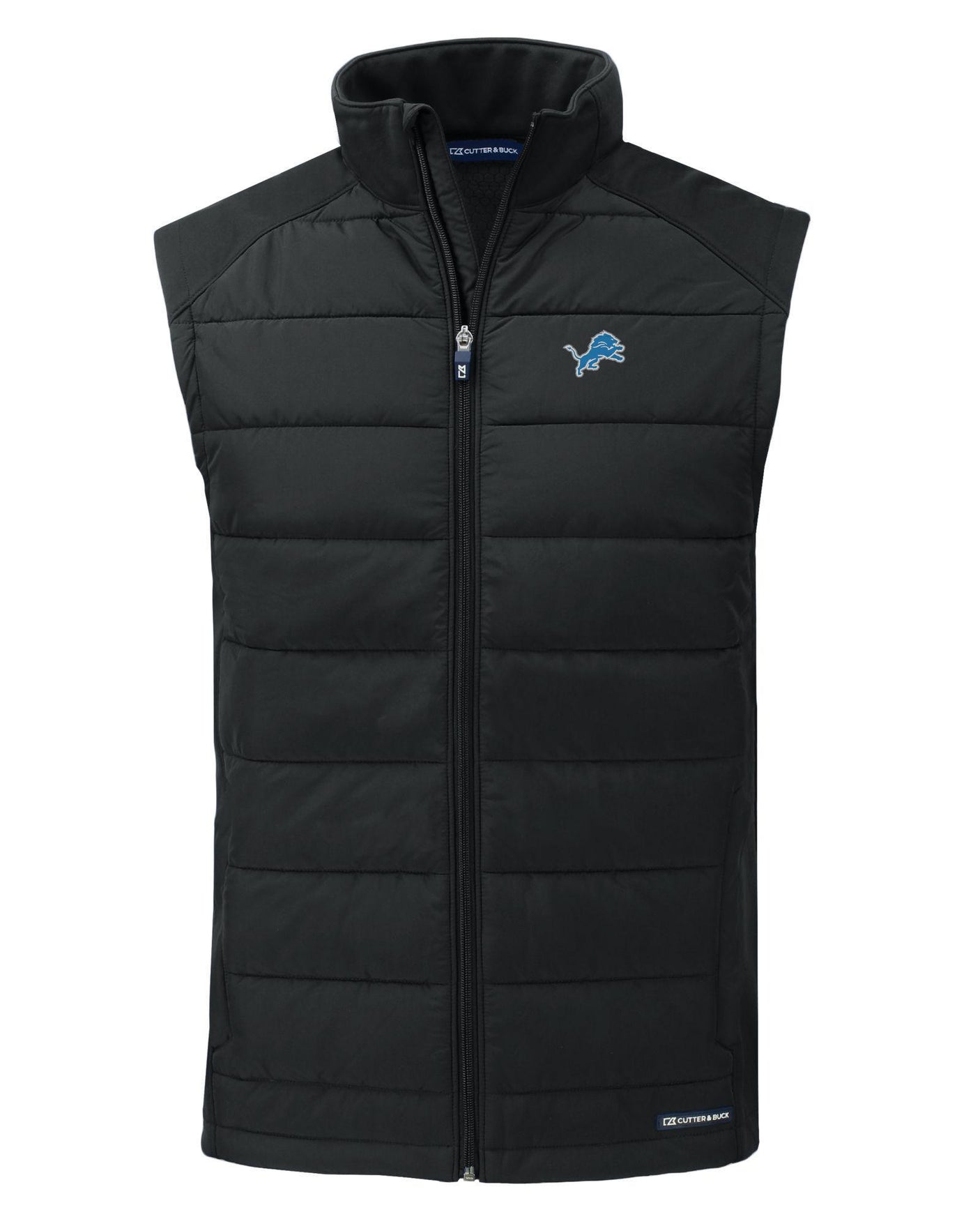 Lions Cutter and Buck Men's Black Evoke Eco Hybrid Vest