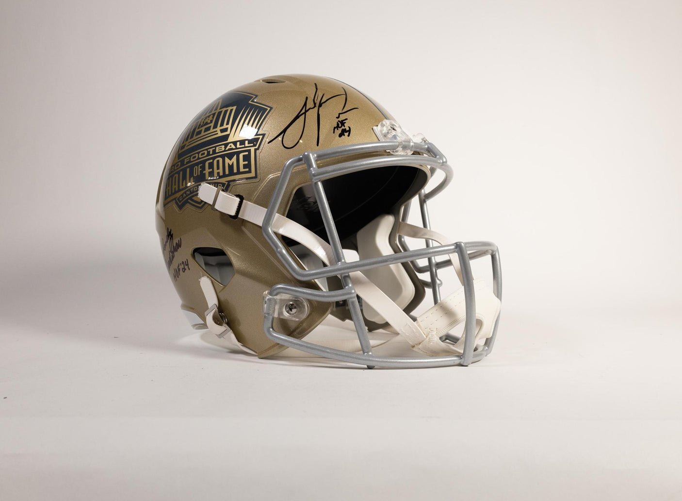 Class of 2024 Autographed Hall of Fame Gold Speed Replica Helmet
