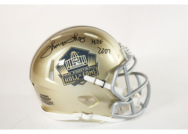 Thurman Thomas Autographed Hall of Fame Mini Helmet - Gold