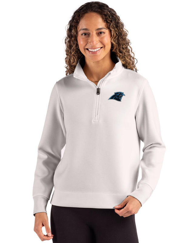 Panthers Cutter & Buck Women's Roam Eco Quarter Zip Pullover