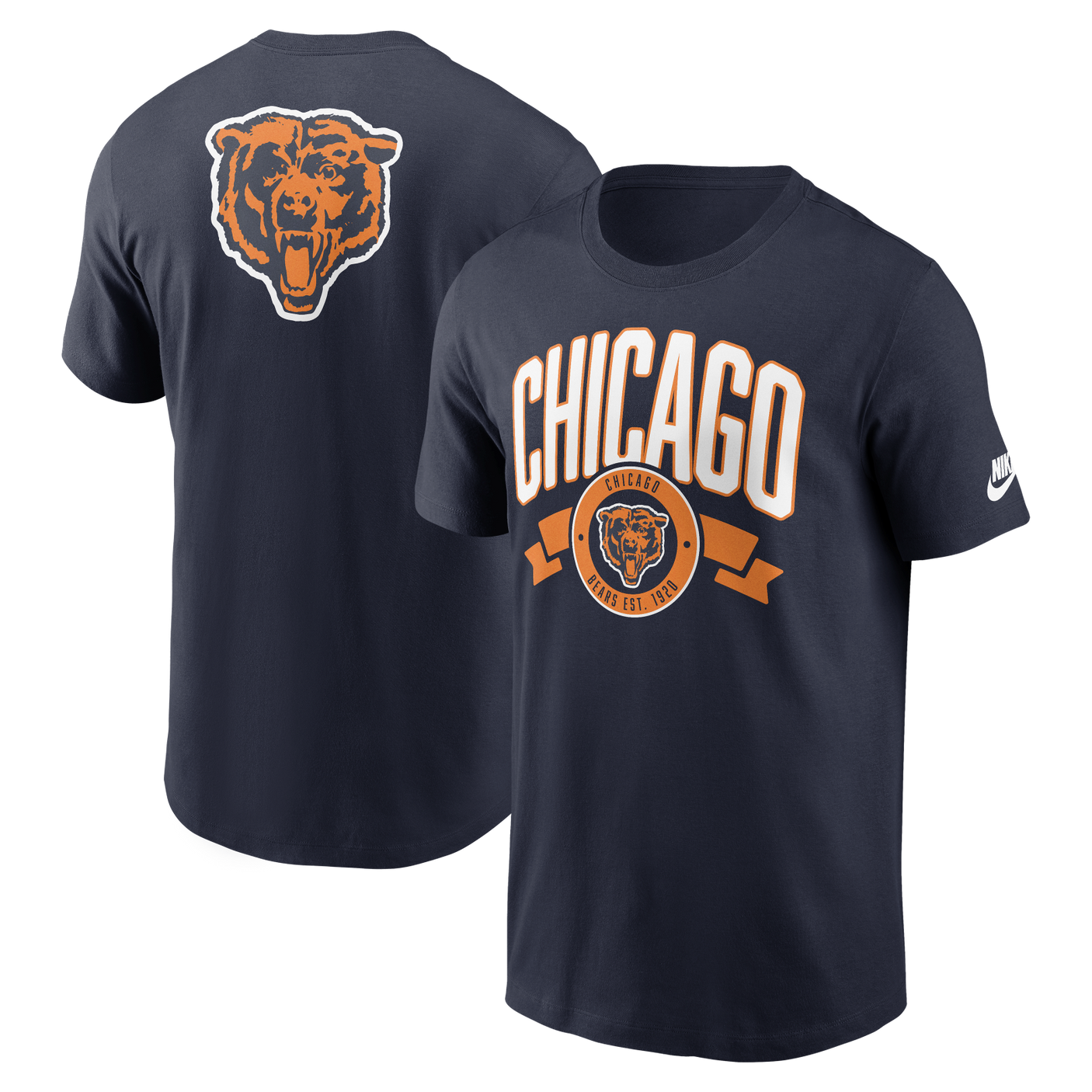 Bears 2025 Nike Men's Rewind Front and Back Hit T-Shirt