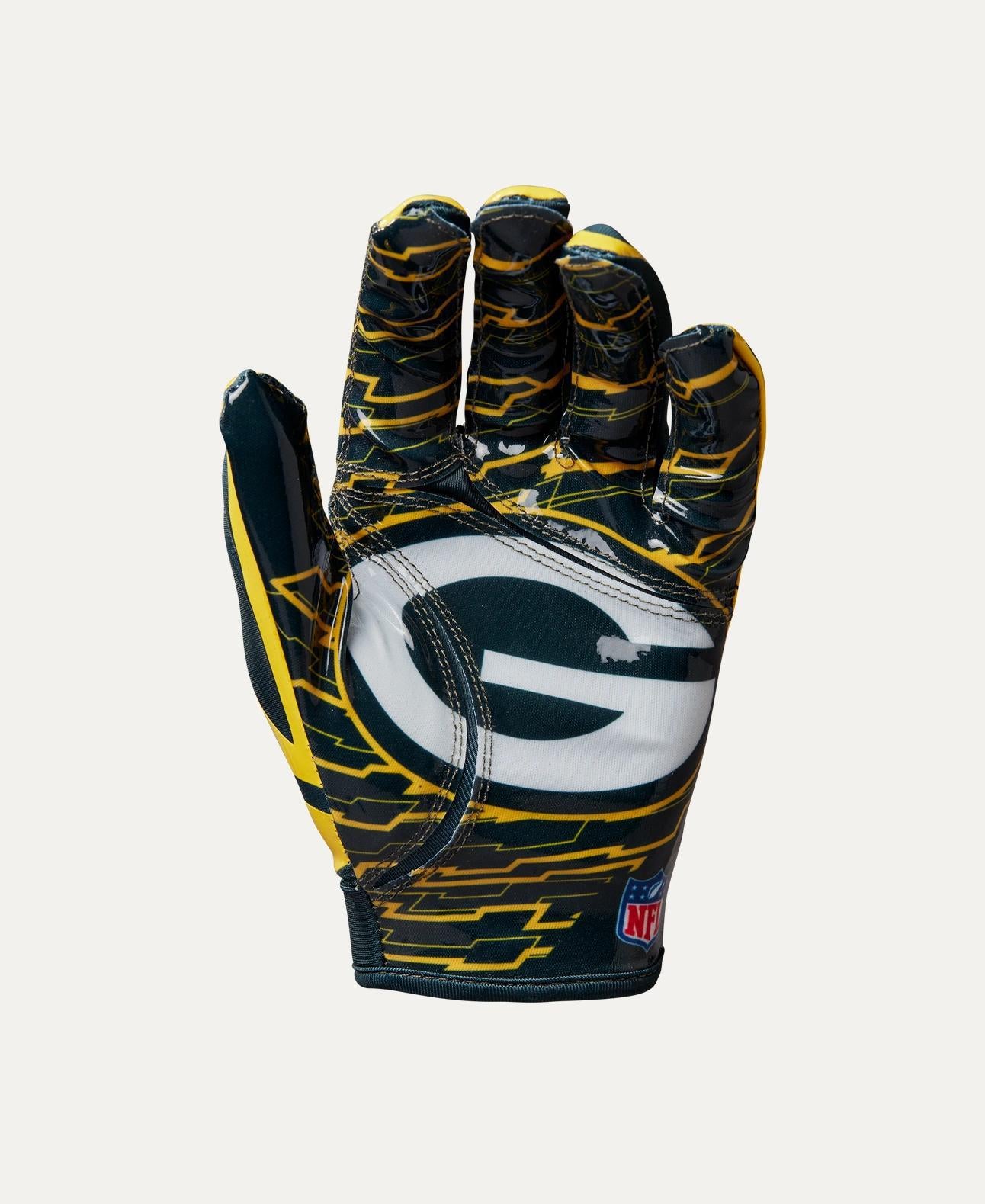 Packers 2025 Wilson Youth NFL Stretch Fit Receivers Gloves