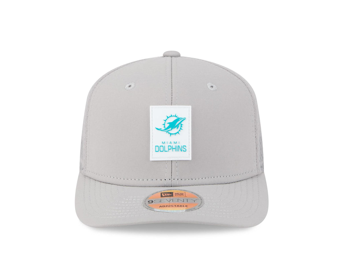 Dolphins 2025 New Era Men's 9SEVENTY Trucker Sideline Hat Pro Football Hall of Fame